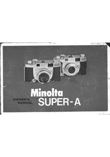 Minolta A Super manual. Camera Instructions.